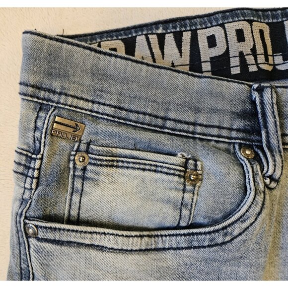 Projek Raw Light Wash Straight Leg Denim Jeans Size 36 - Picture 3 of 15